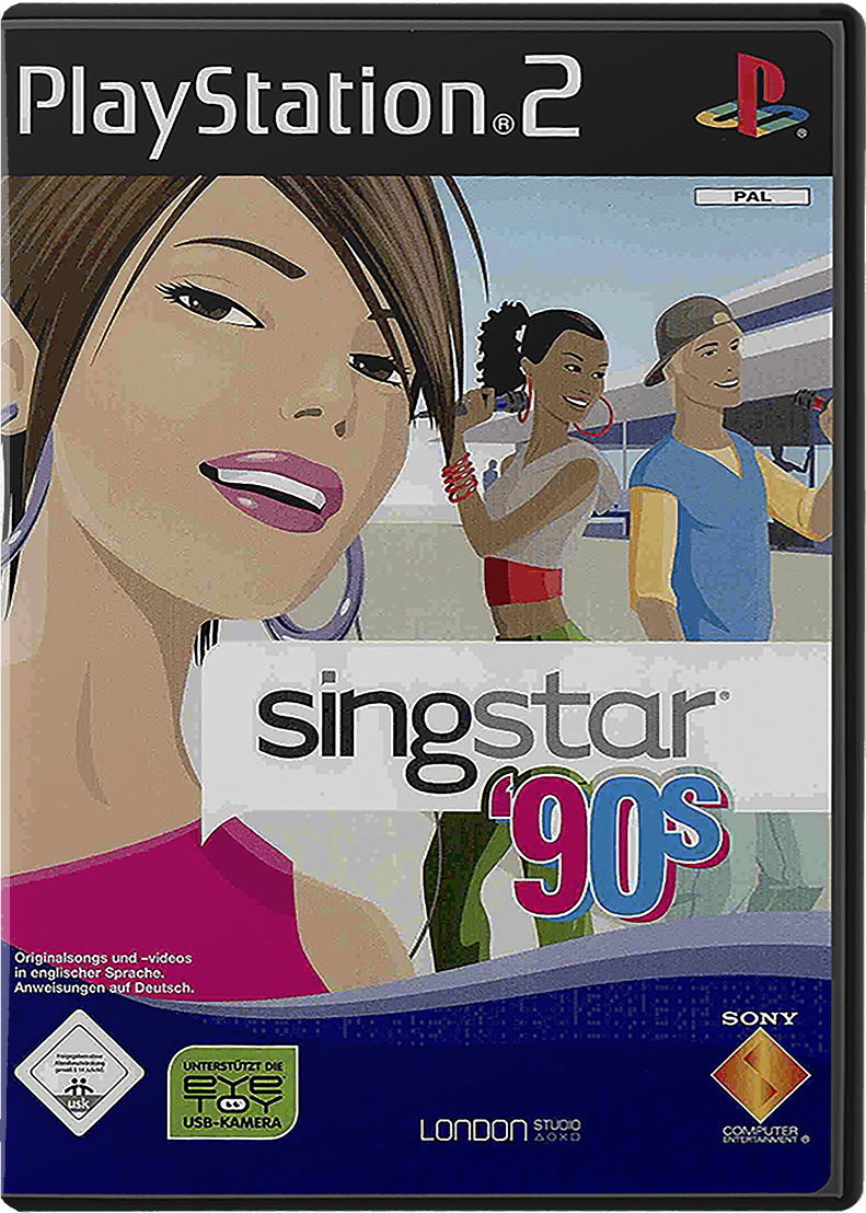 SingStar 90's box art for Playstation 2